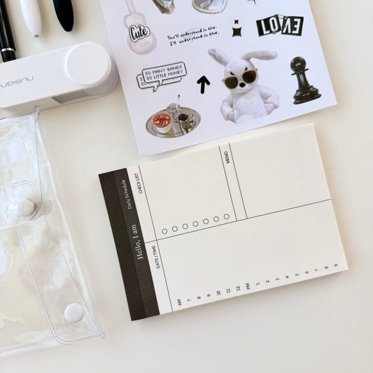 Minimal Black Stationery Set