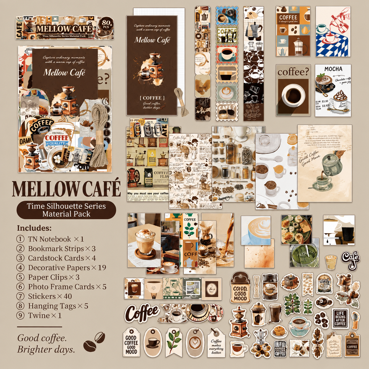 Scrapbooking Material Pack – Time Silhouette Series