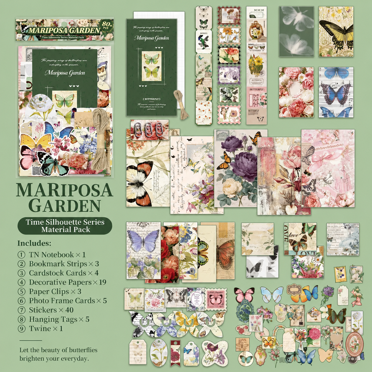 Scrapbooking Material Pack – Time Silhouette Series