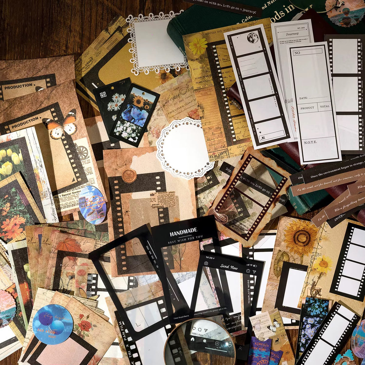 Vintage Junk Journal Ephemera | Scrapbooking Paper Pack