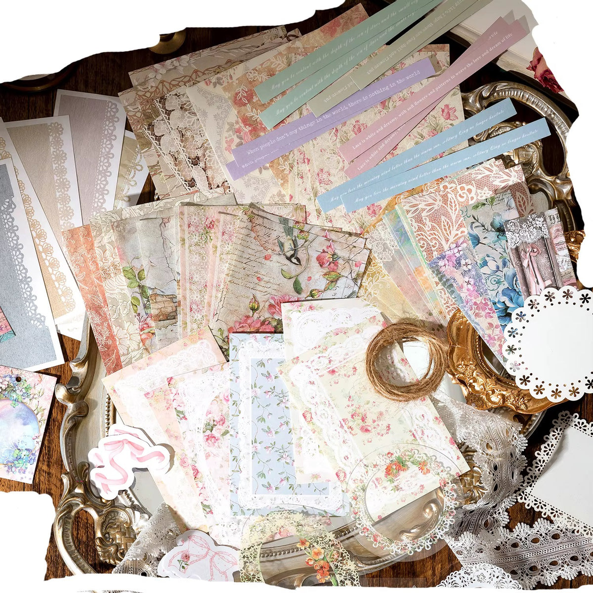 Vintage Junk Journal Ephemera | Scrapbooking Paper Pack