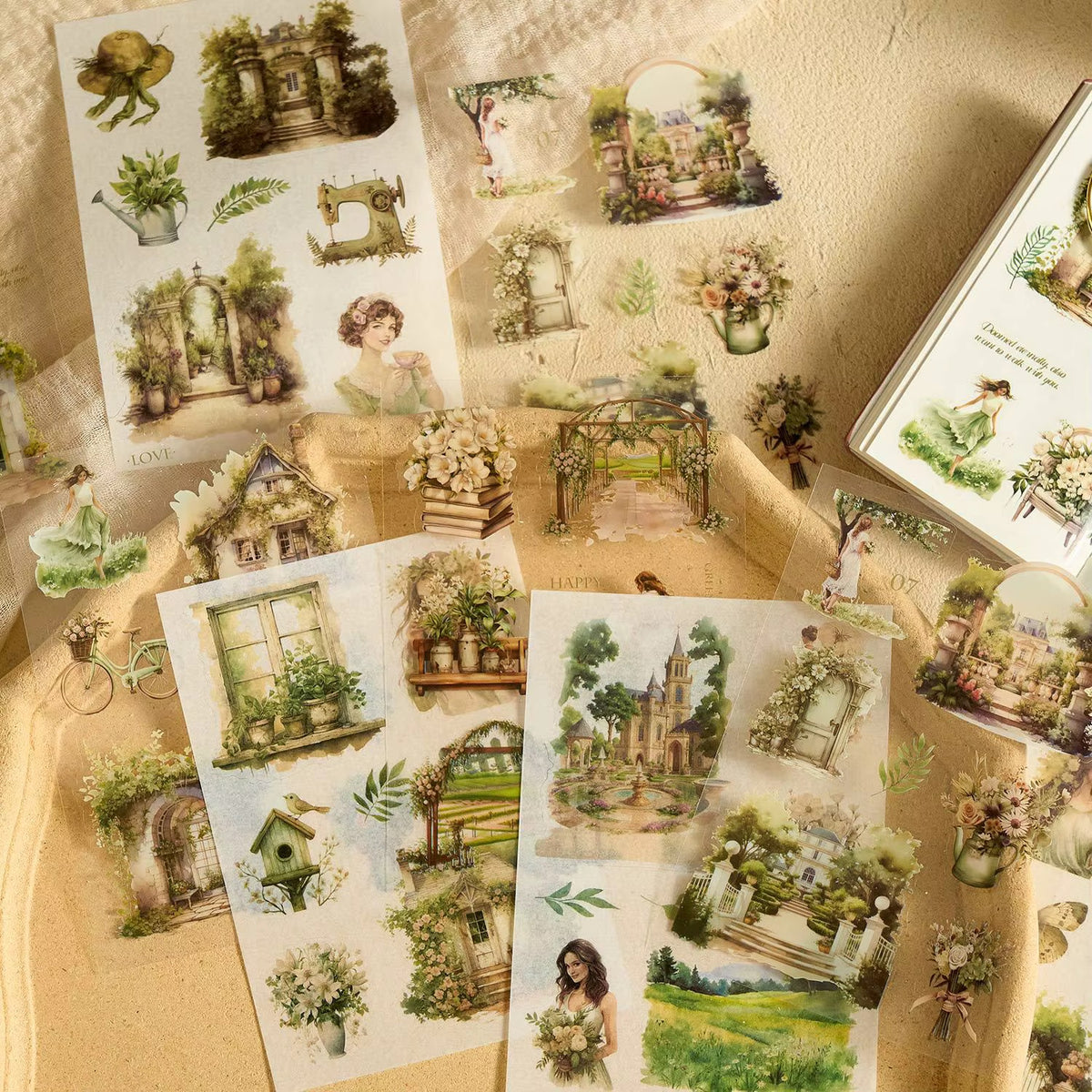 PET Paper Stickers for Scrapbooking & Journaling | Vintage Aesthetic
