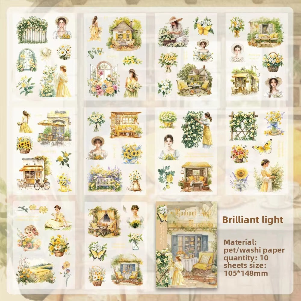 PET Paper Stickers for Scrapbooking & Journaling | Vintage Aesthetic