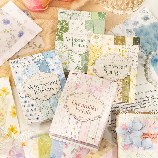 Floral Scrapbook Paper Pack – Vintage Botanical Paper for Junk Journaling