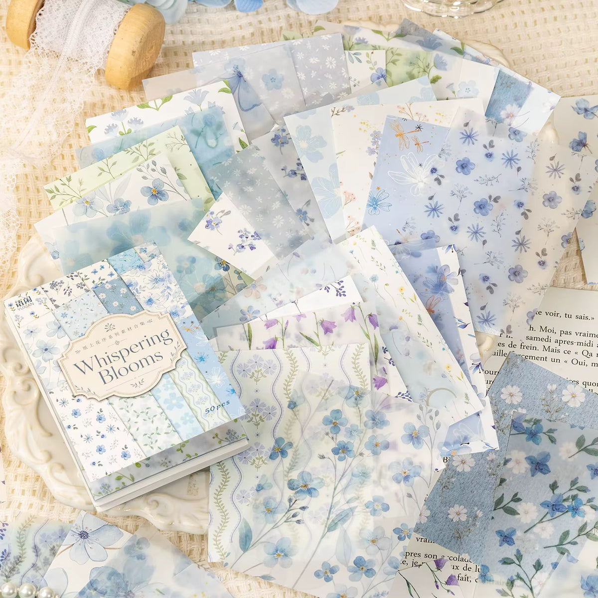 Floral Scrapbook Paper Pack – Vintage Botanical Paper for Junk Journaling