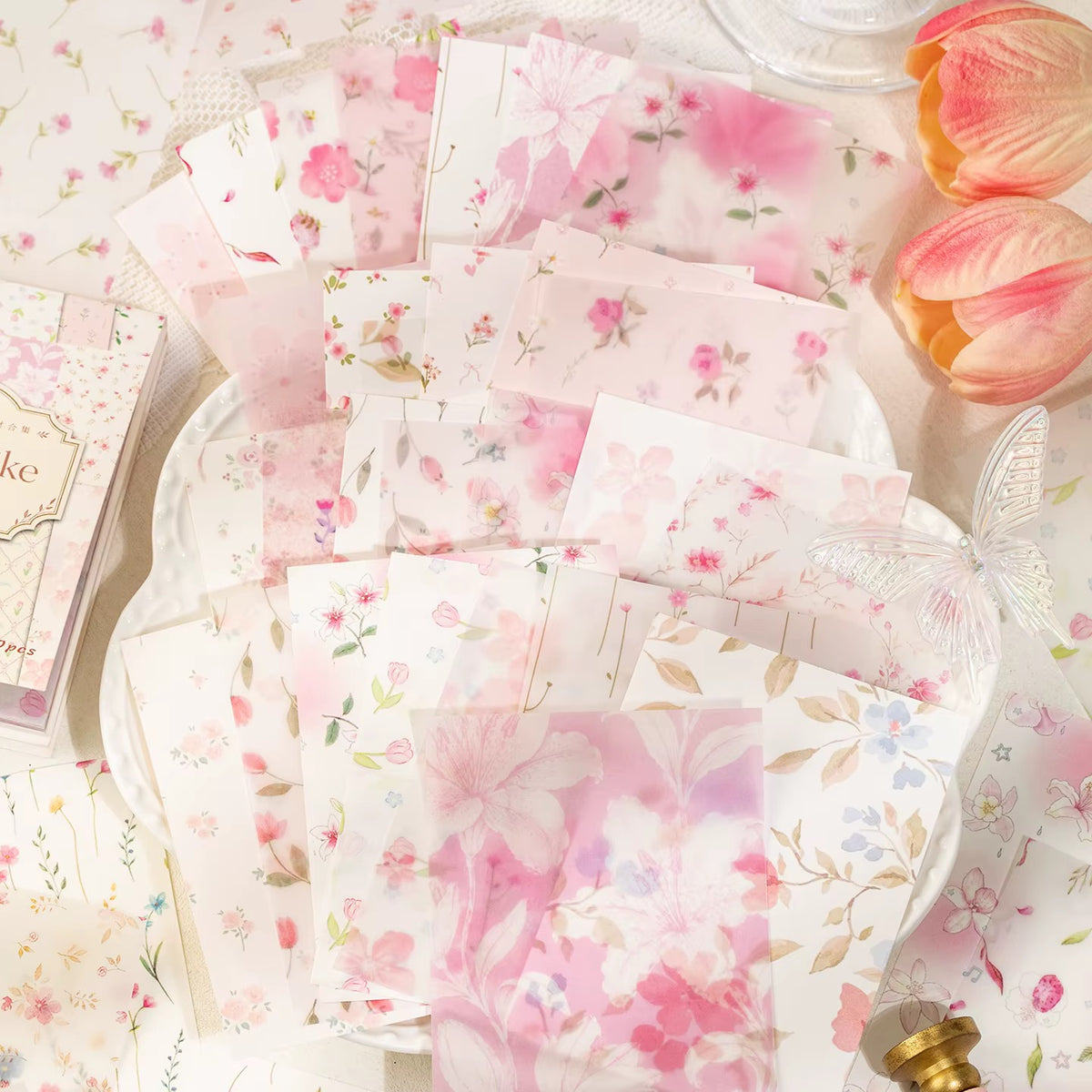 Floral Scrapbook Paper Pack – Vintage Botanical Paper for Junk Journaling