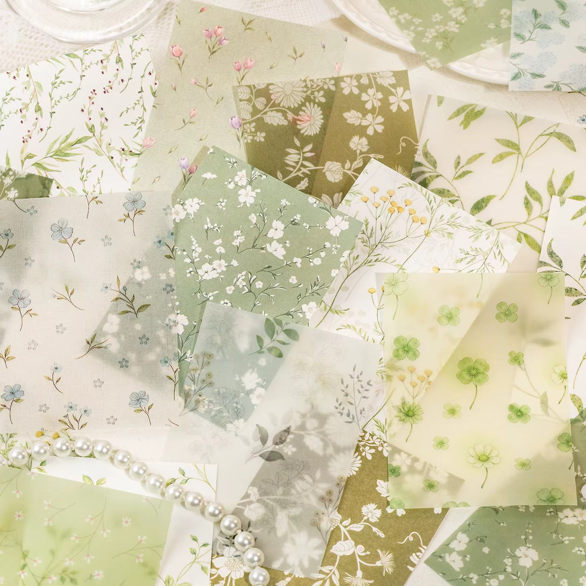 Floral Scrapbook Paper Pack – Vintage Botanical Paper for Junk Journaling