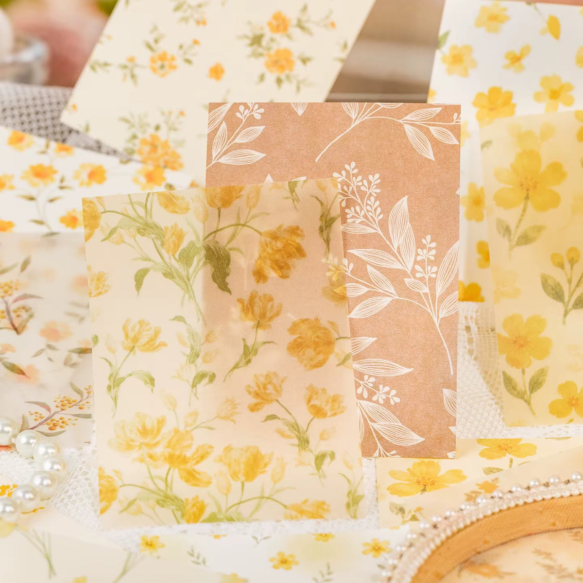 Floral Scrapbook Paper Pack – Vintage Botanical Paper for Junk Journaling