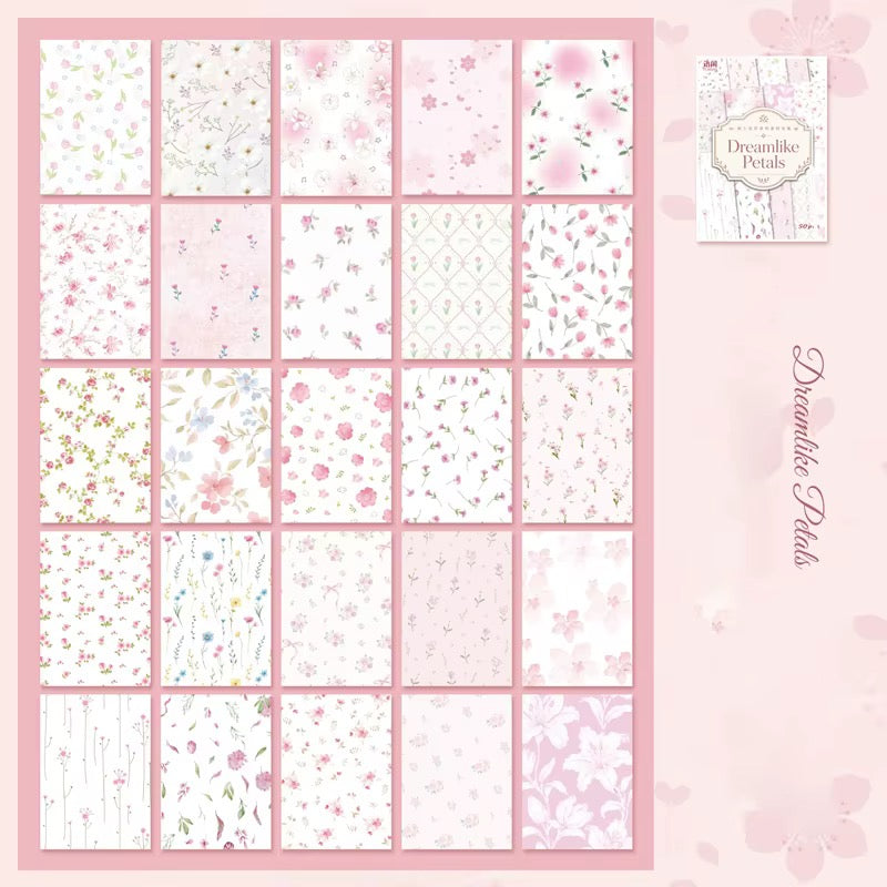 Floral Scrapbook Paper Pack – Vintage Botanical Paper for Junk Journaling