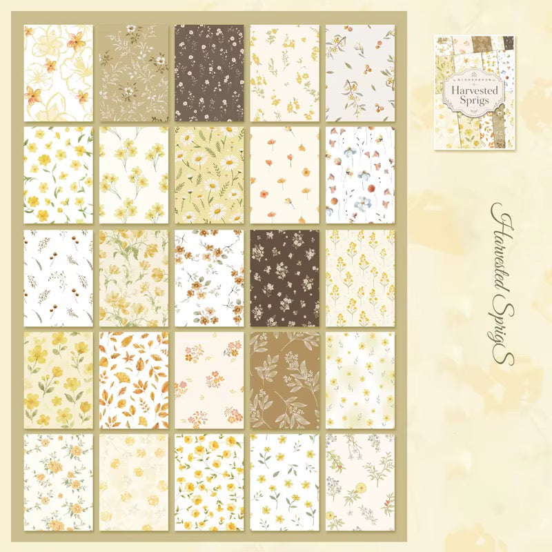 Floral Scrapbook Paper Pack – Vintage Botanical Paper for Junk Journaling