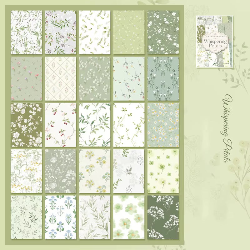 Floral Scrapbook Paper Pack – Vintage Botanical Paper for Junk Journaling