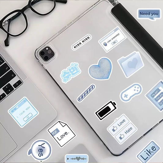 Blue Aesthetic Stickers Pack – 100pcs